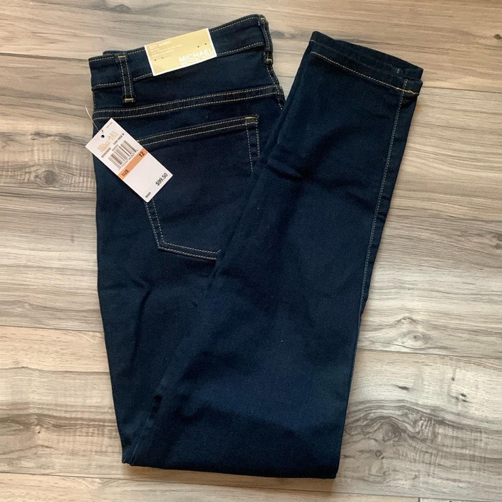 NWT Michael Kors dark rinse skinny Jean 12